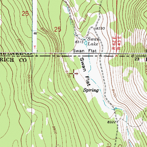 Topographic Map of Swan Flat, UT