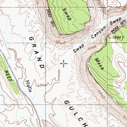 Topographic Map of Swap Canyon, UT