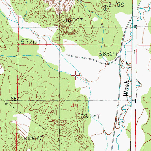 Topographic Map of Swapp Canyon, UT