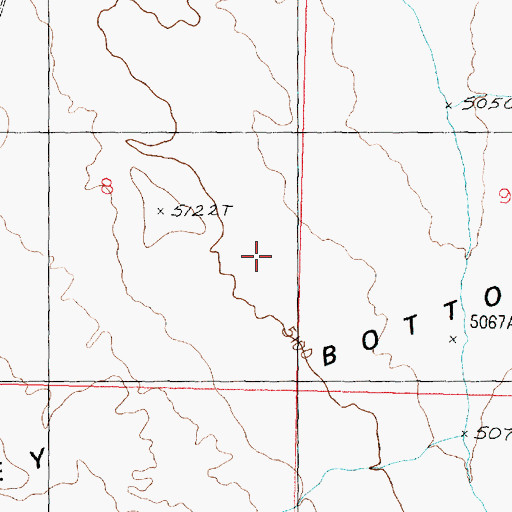 Topographic Map of Swasey Bottom, UT