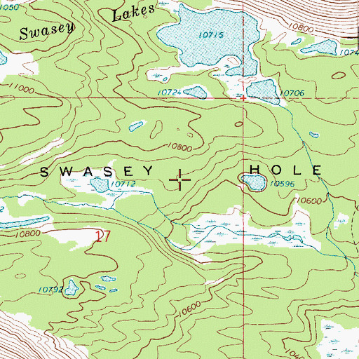 Topographic Map of Swasey Hole, UT