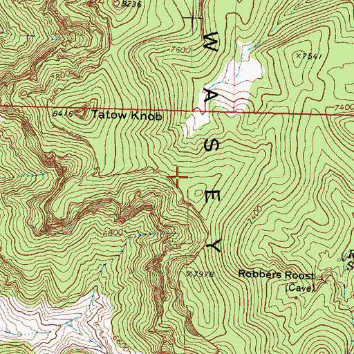 Topographic Map of Swasey Mountain, UT