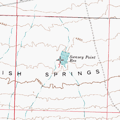 Topographic Map of Swasey Point Reservoir, UT