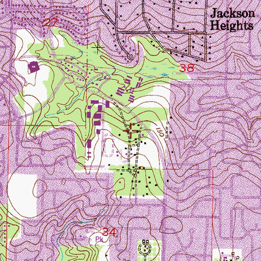 Topographic Map of El Monte, AL