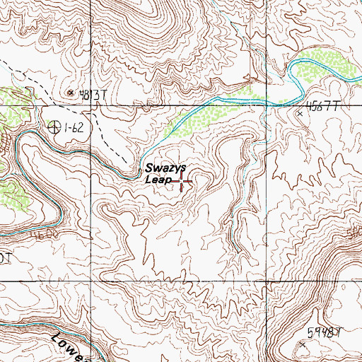 Topographic Map of Swazys Leap, UT