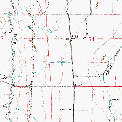 Topographic Map of Swedes Canyon, UT