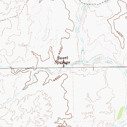 Topographic Map of Sweet Springs, UT