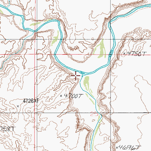 Topographic Map of Sweetwater Creek, UT