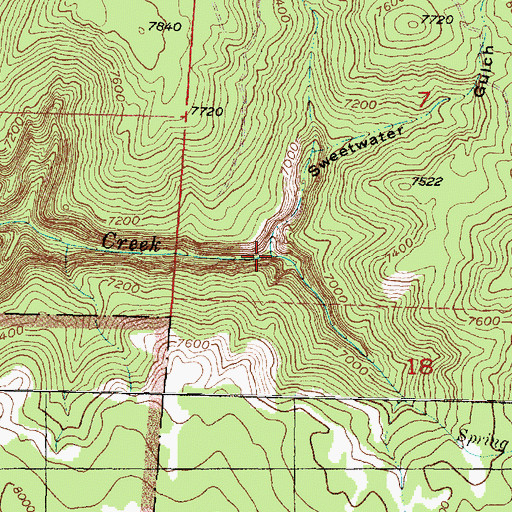 Topographic Map of Sweetwater Gulch, UT