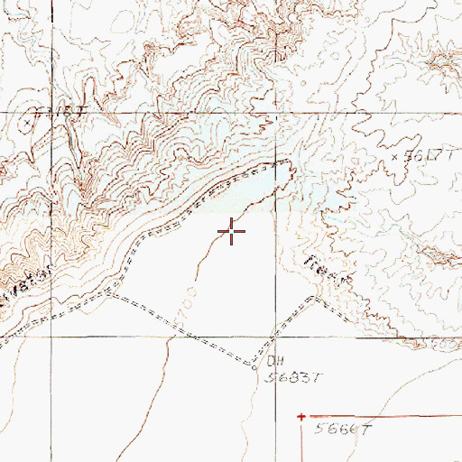 Topographic Map of Sweetwater Reef, UT