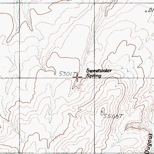 Topographic Map of Sweetwater Spring, UT