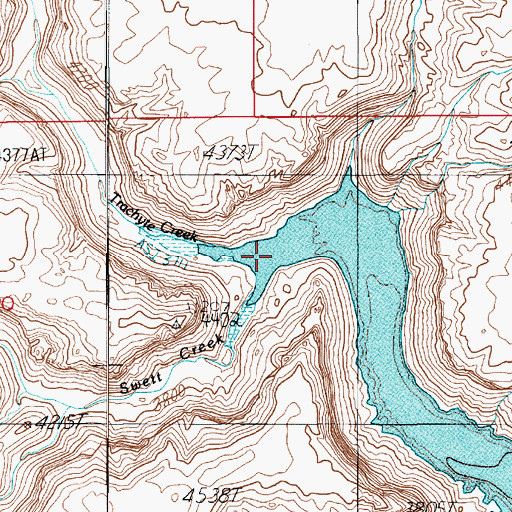 Topographic Map of Swett Creek, UT