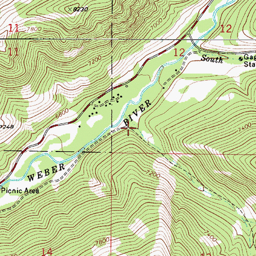 Topographic Map of Swifts Canyon, UT