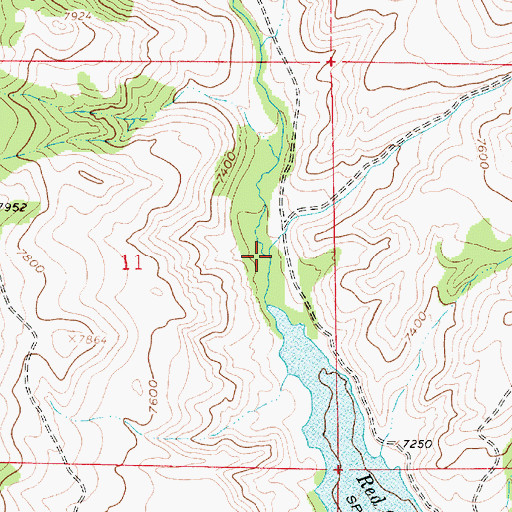 Topographic Map of Tabby Creek, UT