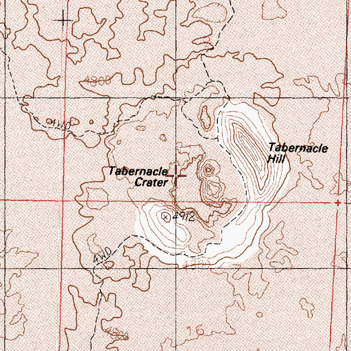 Topographic Map of Tabernacle Crater, UT