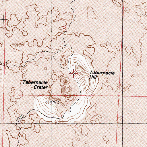 Topographic Map of Tabernacle Hill, UT