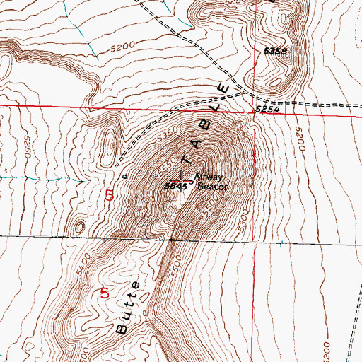 Topographic Map of Table Butte, UT