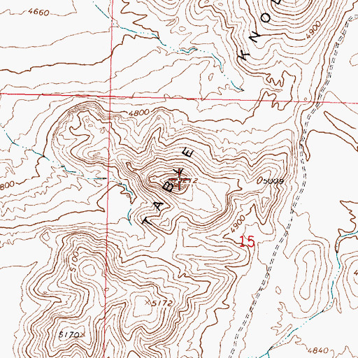 Topographic Map of Table Knoll, UT