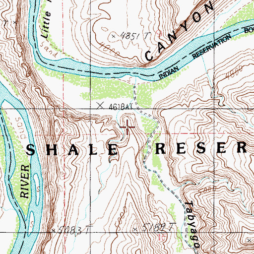 Topographic Map of Tabyago Canyon, UT