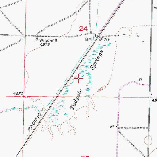Topographic Map of Tadpole Springs, UT