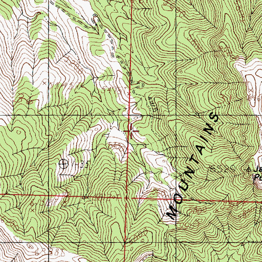 Topographic Map of Tahoari, UT