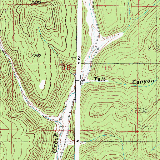 Topographic Map of Tait Canyon, UT