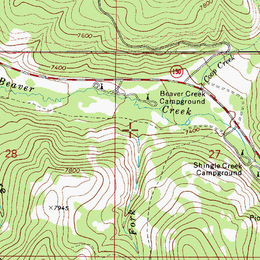 Topographic Map of Taylor Fork, UT