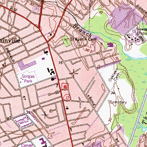 Topographic Map of Emmanuel Seventh Day Adventist Church, AL