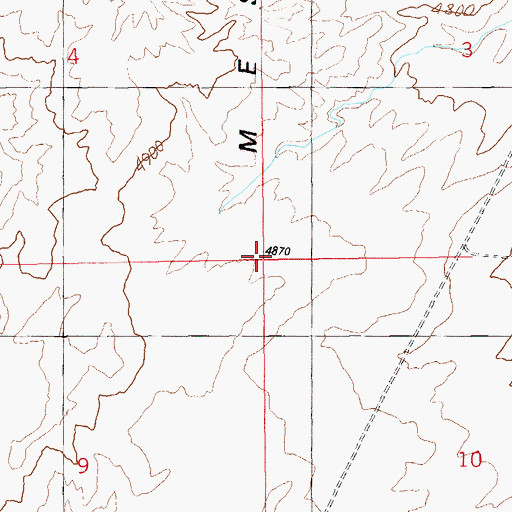 Topographic Map of Tank Mesa, UT
