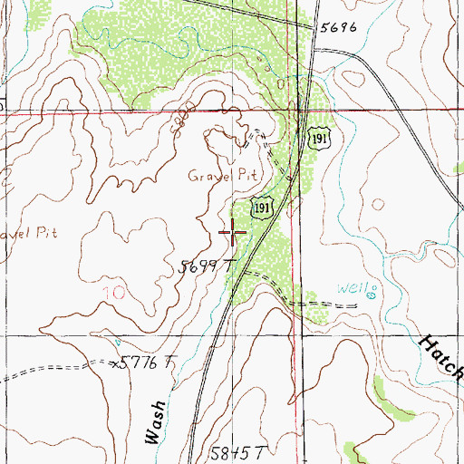 Topographic Map of Tank Wash, UT