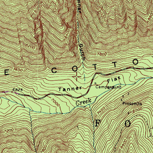 Topographic Map of Tanner Gulch, UT