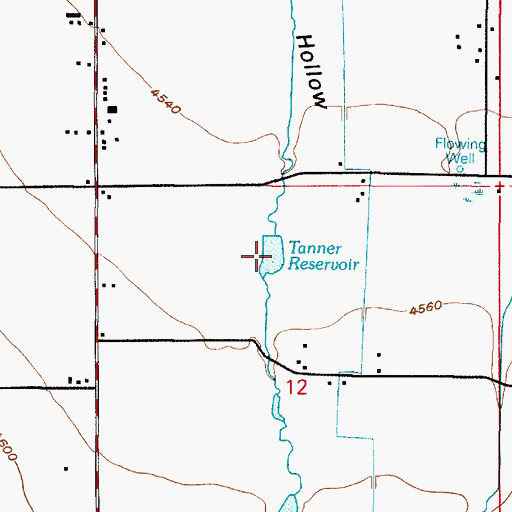 Topographic Map of Tanner Reservoir, UT