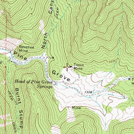 Topographic Map of Tasso Mine, UT