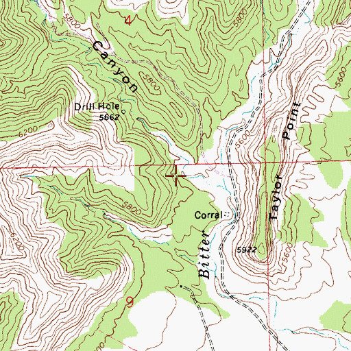 Topographic Map of Taylor Canyon, UT