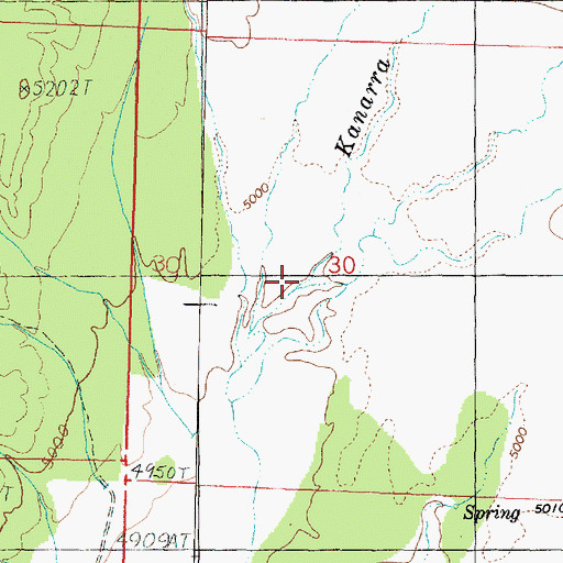 Topographic Map of Taylor Creek, UT