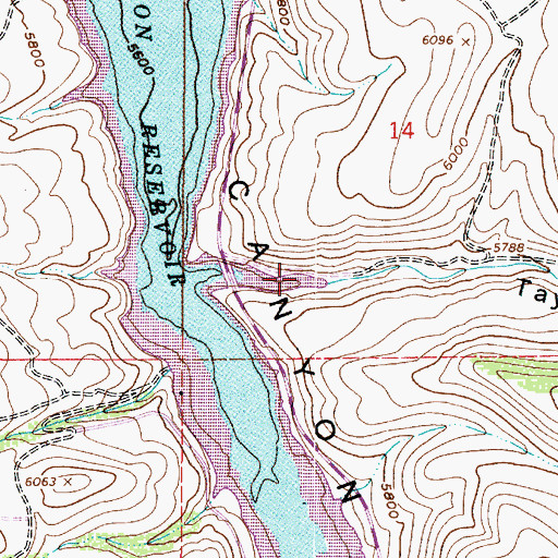 Topographic Map of Taylor Hollow, UT