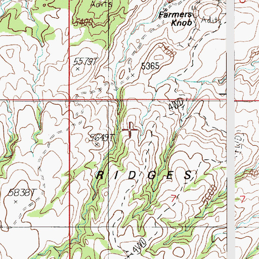 Topographic Map of Taylor Ridges, UT
