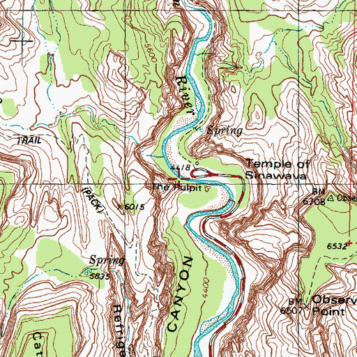 Topographic Map of Temple of Sinawava, UT