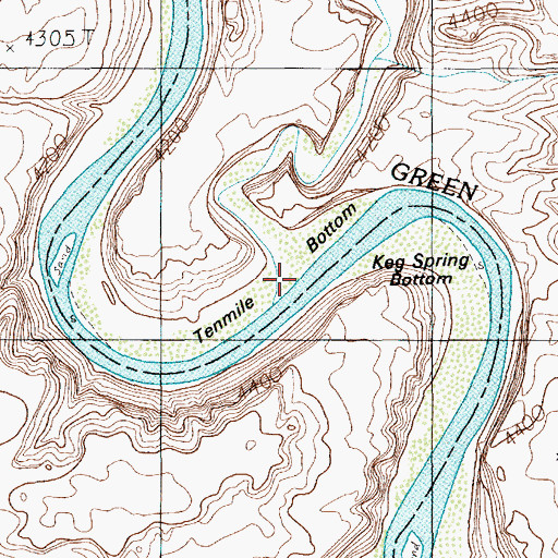 Topographic Map of Tenmile Bottom, UT