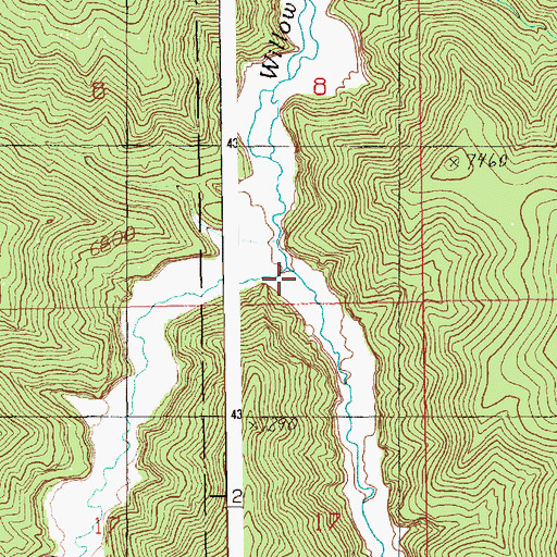 Topographic Map of Tenmile Canyon, UT