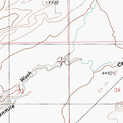 Topographic Map of Tenmile Wash, UT