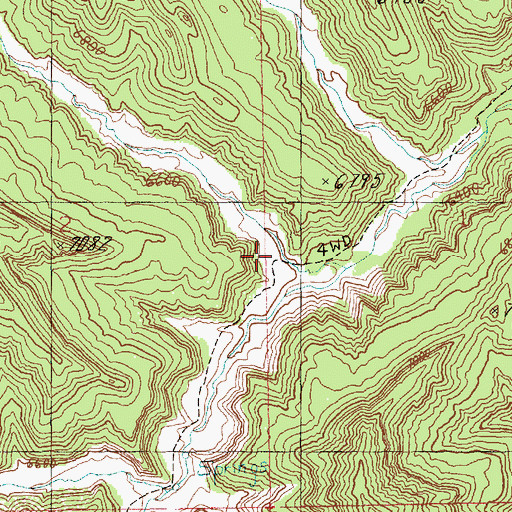 Topographic Map of Tepee Canyon, UT