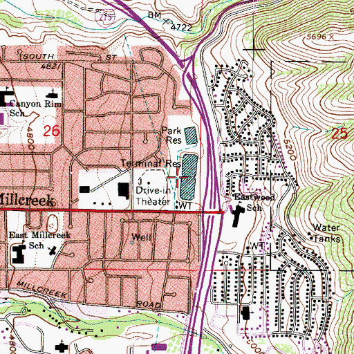 Topographic Map of Terminal Reservoir, UT