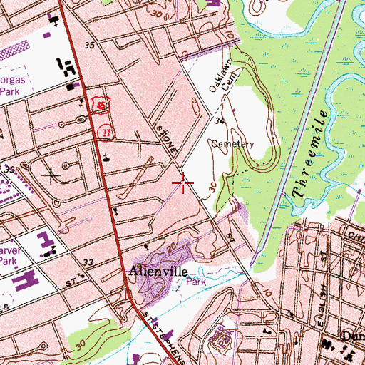 Topographic Map of Faith Lutheran Church, AL