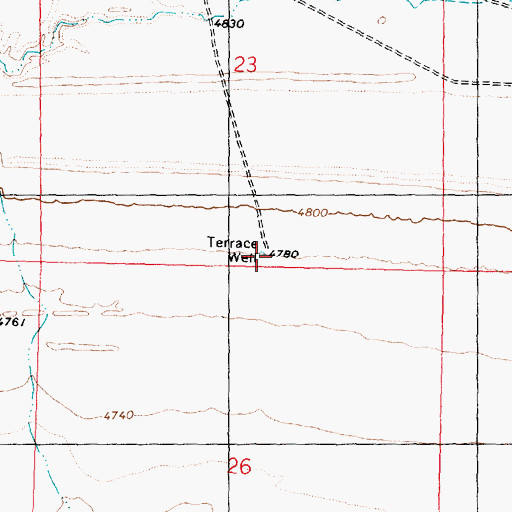 Topographic Map of Terrace Well, UT