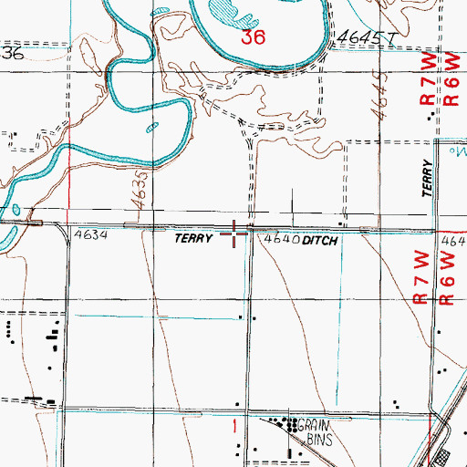 Topographic Map of Terry Ditch, UT