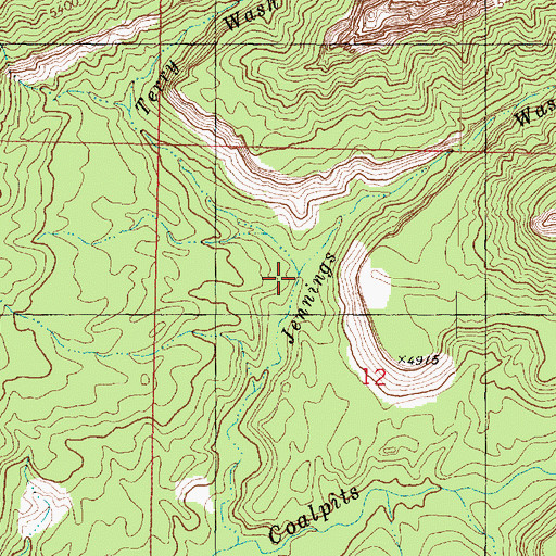 Topographic Map of Terry Wash, UT