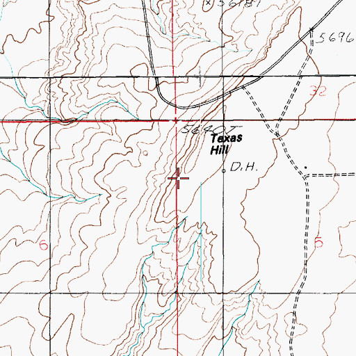 Topographic Map of Texas Hill, UT