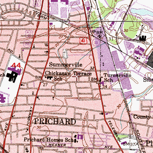 Topographic Map of Faith Temple Holiness Church, AL