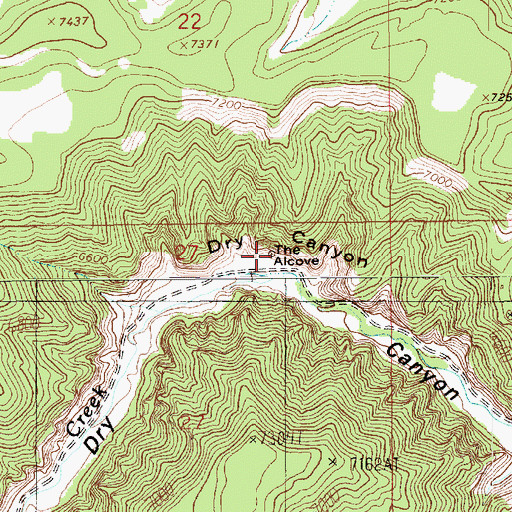 Topographic Map of The Alcove, UT